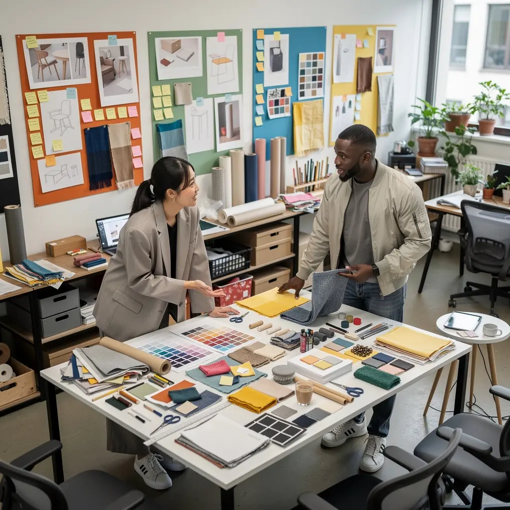 Zaaranżowane miejsce do pracy z roślinnością, które poprawia klimat przestrzeni.